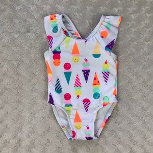 Cat & Jack Ice Cream Cone Swimsuit 9 Months White